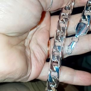 MEN'S SILVER CURB LINK BRACELET